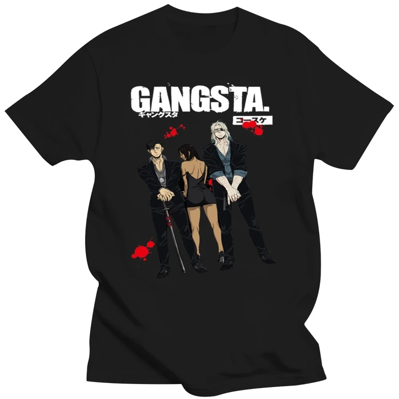 

Футболка с принтом Gangsta Манга Аниме 2, крутые топы, футболка