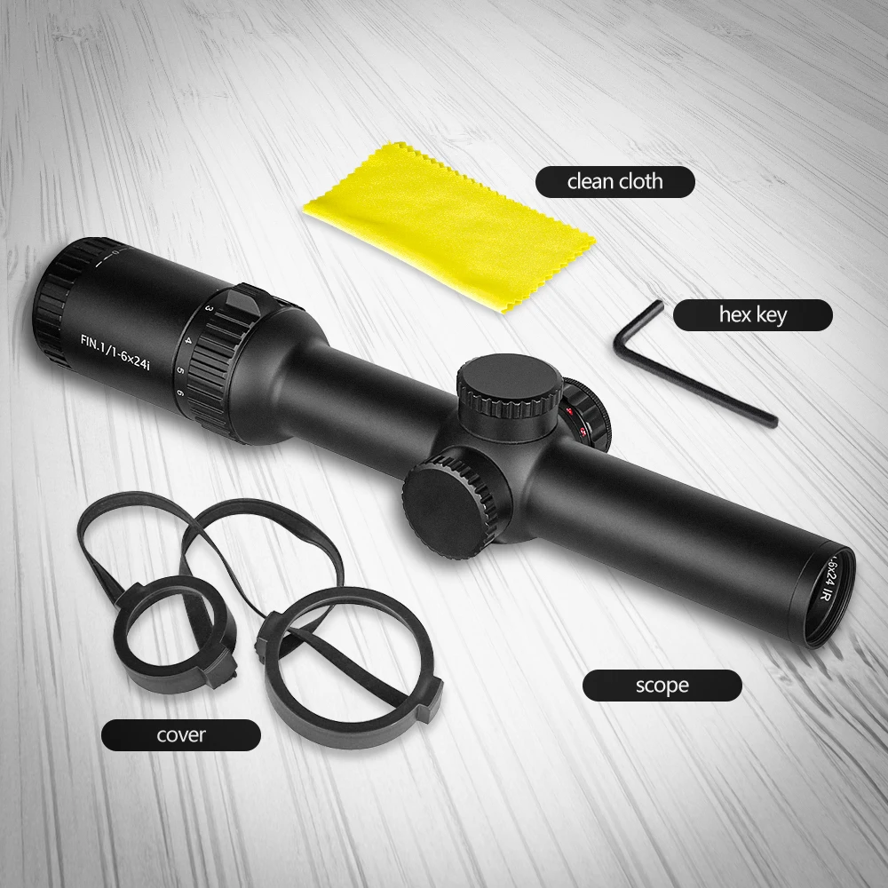 Оптика 1-6X24 Wa ИК широкоугольный прицел выходной зрачок с подсветкой 30 мм Ультра