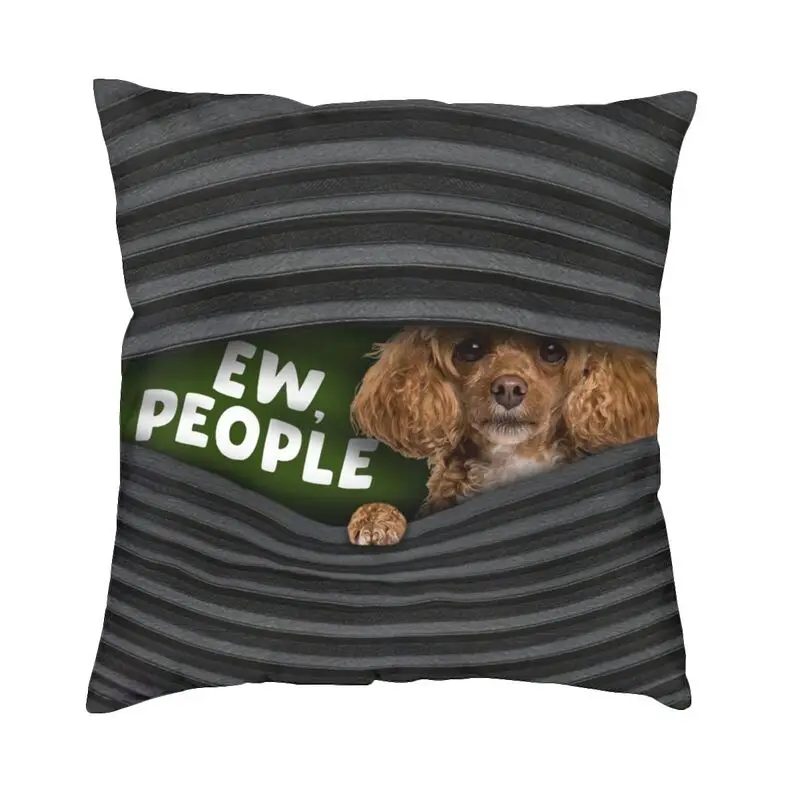 

Nordic Style Funny Poodle Dog Cushion Cover 40x40cm Velvet Throw Pillow Case for Sofa Car Square Pillowcase Home Decor