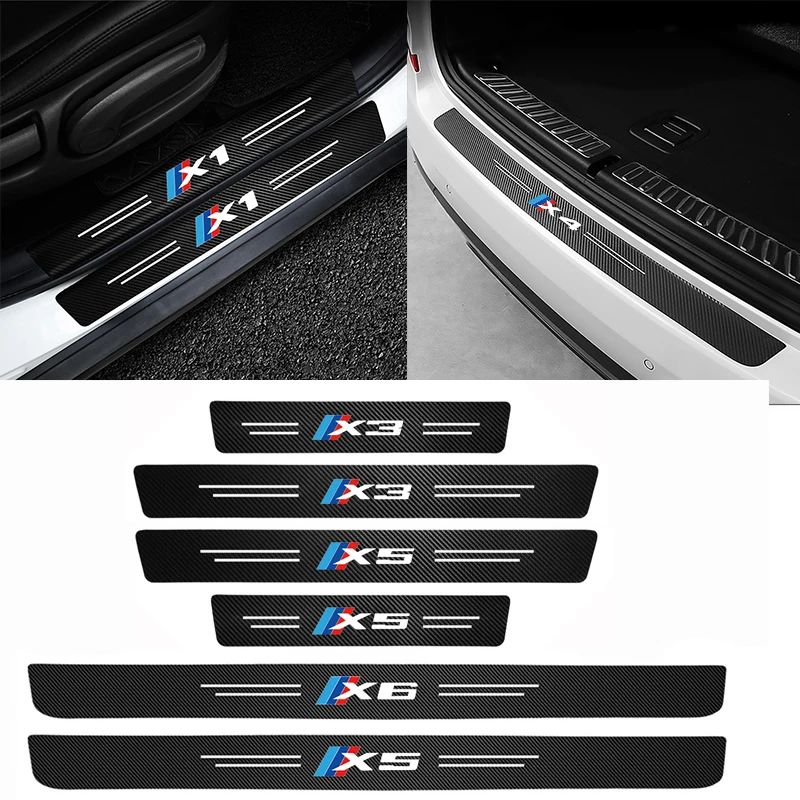 

Автомобильный порог интерьера для BMW X1 X3 X4 X5 X6 X7 X2 E84 F48 F39 E83 G01 F26 автомобильная пленка для багажника водонепроницаемые наклейки