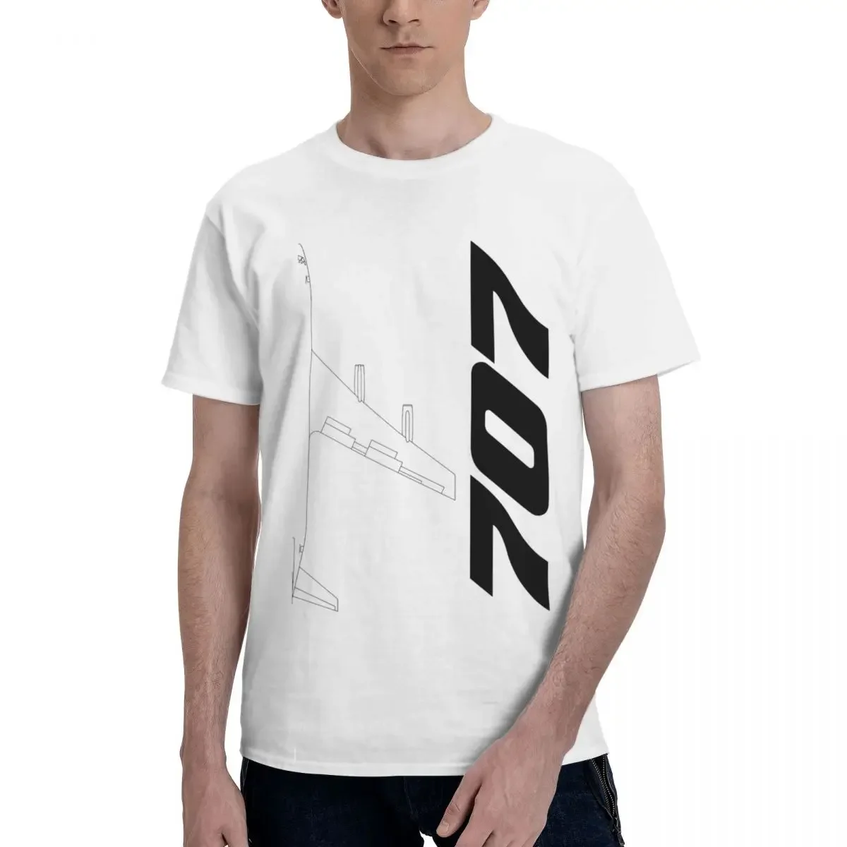 Футболка мужская с коротким рукавом и круглым вырезом из хлопка