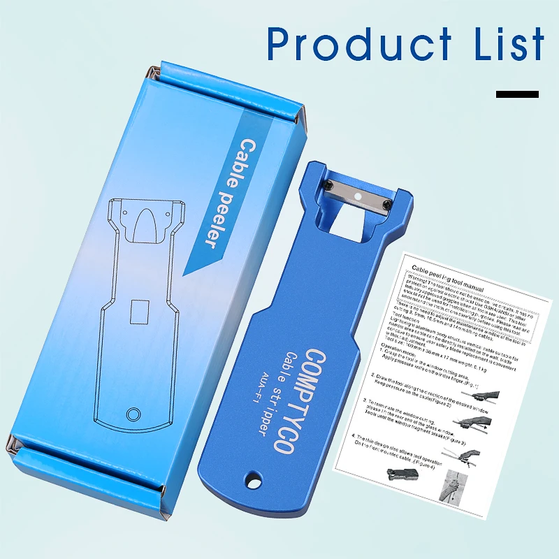 Optical Cable Longitudinal Bundle Tube Stripper Riser Window Cutter AUA-F1 Cable Tool FTTH Stripper To Send Blade