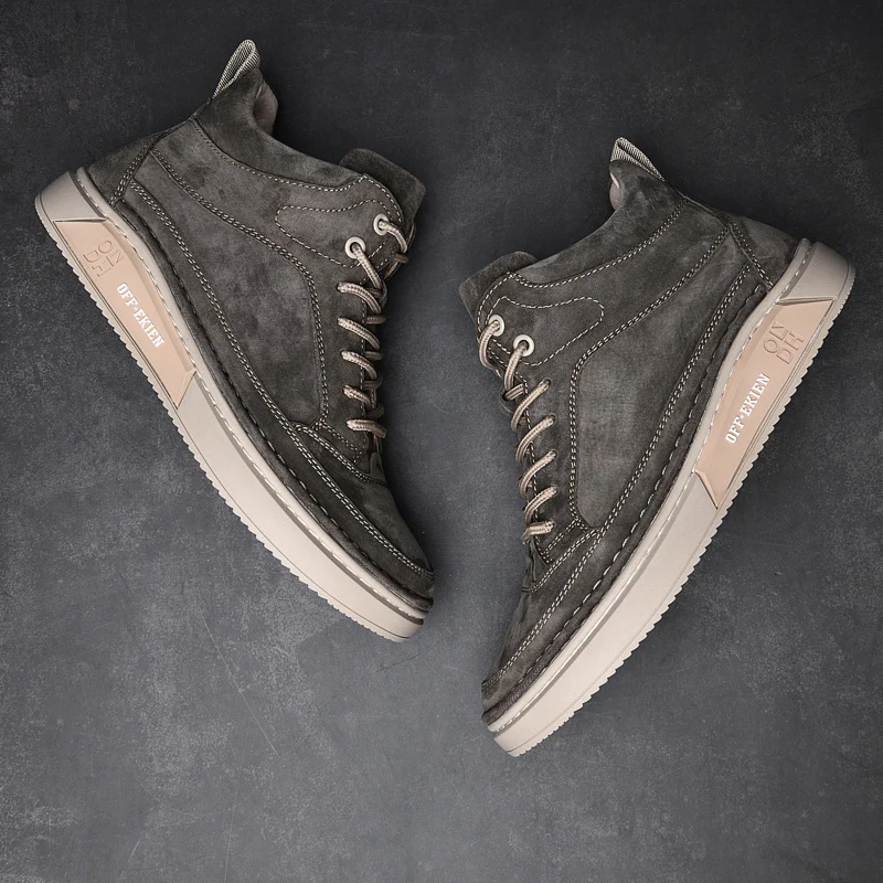 

High Top Casual Shoes Fashion Winter Boots High Quality Men Shoes Men's Plush Warm Brogue Shoes Retro S10656-S10670 Dn