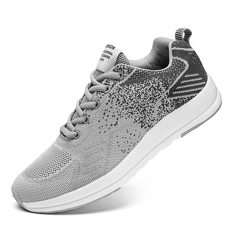 

New Men Mesh Running Shoes Lightweight Non-slip Sneakers Comfortable Male Casual Lace Up Walking Tenis Shoes Runway Running