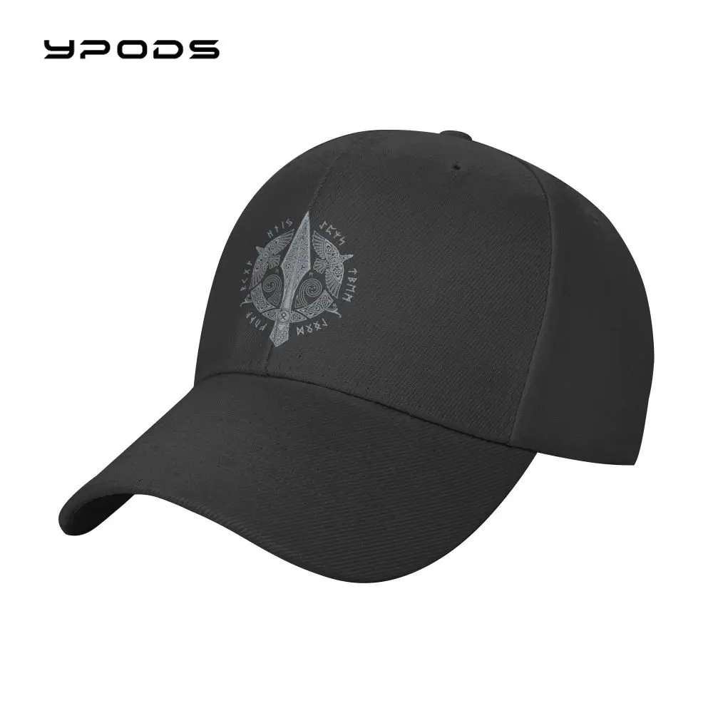 

2022 Fashion Unisex Odin Vikings Sword Baseball Cap Adult Viking Runes Valhalla Gungnir Adjustable Hat Sports Snapback Caps