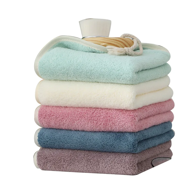 

New Arrival High-density Coral Fleece Towel Thickened Strong Absorbent Facial Towel 30x60 cm Daily Necessities Supermarket Towel