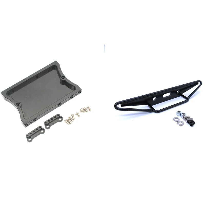 

Металлический задний бампер для MN D90 D99 D99S MN90 MN99S 1/12 запасные части для обновленного радиоуправляемого автомобиля, черный и металлический кр...