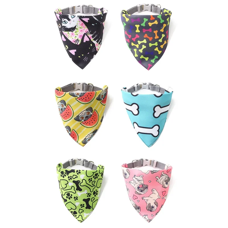 

Pet Dog Collar cat Saliva Towel Dog Triangle Bib Cute Bib Cat Dog Saliva Towel Puppy Bibs Washable Bandana Dogs Accessories