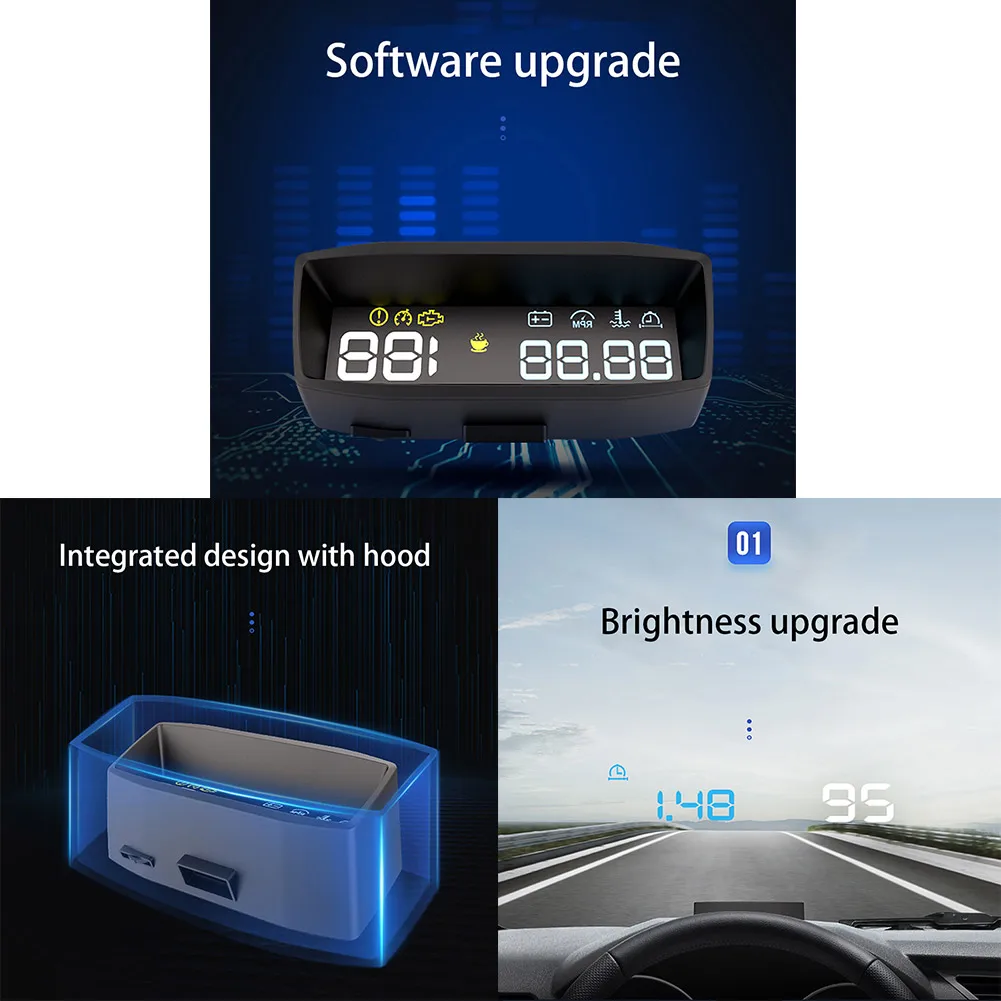 

HUD 4F обновленная версия HUD Автомобильный дисплей на голову Универсальный контроль температуры воды и напряжения круиз-контроля дисплей 3,7 д...