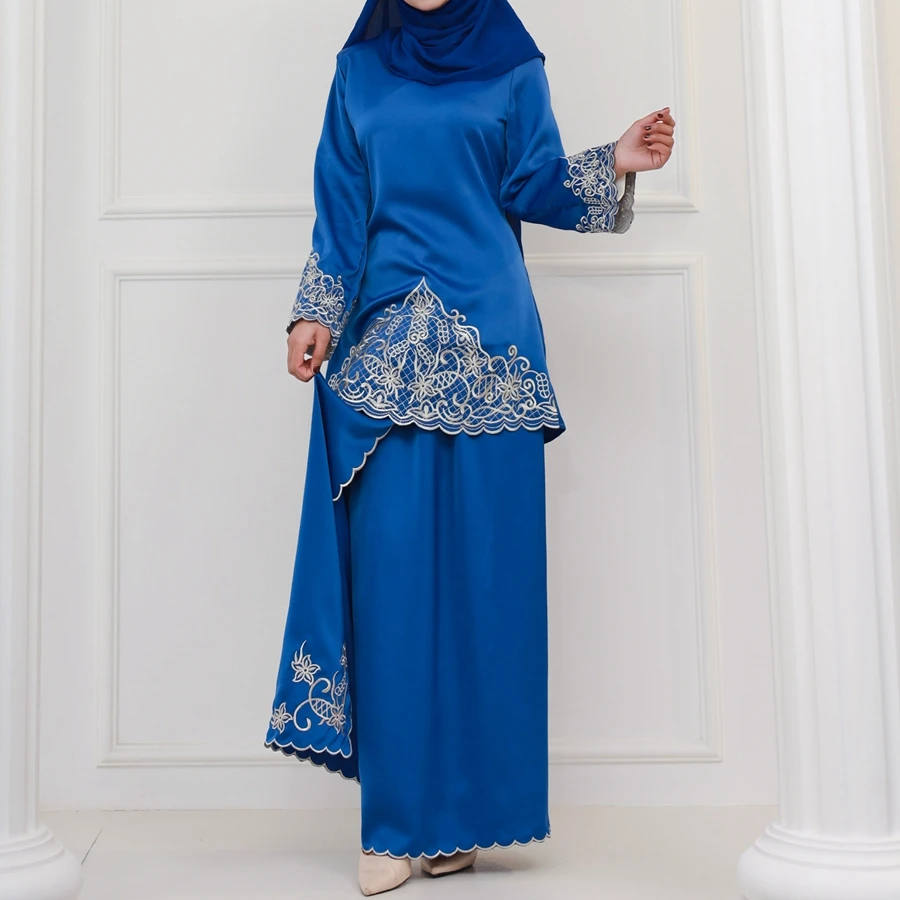

Мусульманская Мода Abayas для женщин Дубай 2023 комплекты для мусульман свободные длинные юбки и блузки женские костюмы из двух частей Рамадан турецкий
