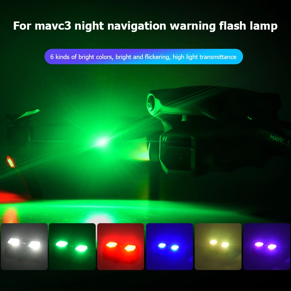 

Drone Strobe Light 6-color Night Flight Warning Lamp 5-mode Remote Controller Vehicles Parts for DJI Mavic 3/MINI2/PRO6/AIR2S