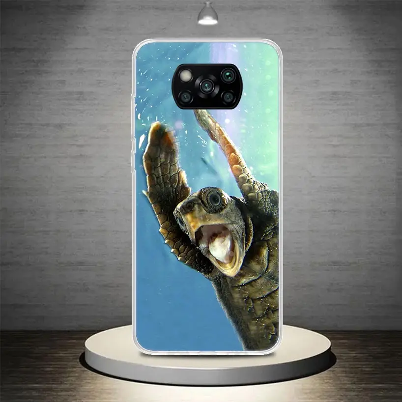 Чехол для телефона Sea Turtle Aqua Xiaomi Poco X6 X5 X4 X3 Nfc F6 F5 Pro F4 Gt F3 M5S M4 M3 M5 Мягкий корпус