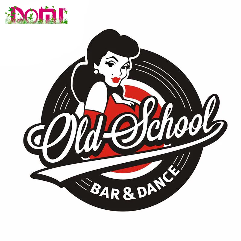 

DOMI 10 см для старой школы, ретро-стиль, автомобильные наклейки, аниме, виниловая наклейка, чехол, царапины, водостойкий ПВХ, гоночный шлем для ноутбука, багажник