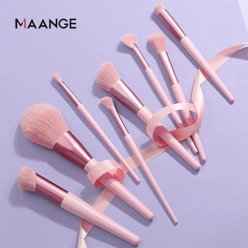 

MAANGE Pink Makeup Brushes SetCosmetics Powder Eye Shadow Foundation Blush Eyeliner Blending Make Up Brush Beauty Tools