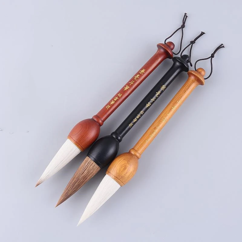 

Щетка из волчьей шерсти и овечьей шерсти, ручка, большая щетка, кисть для каллиграфии, для письма, для весеннего фестиваля, сдвоенная книга, р...