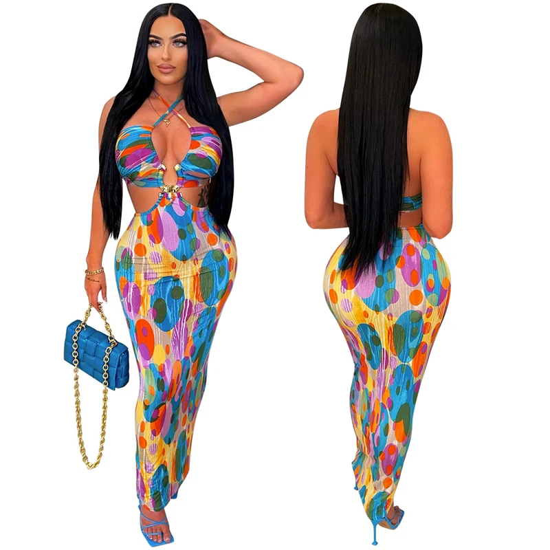 

Женское летнее пляжное платье 2023, приталенный привлекательный женский купальник с принтом, туники для парео, одежда