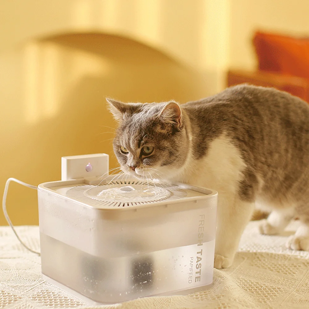 

New Cat Fountain Usb Water Dispenser Infrared Sensor Pet Intelligent Translucent Visual 2.5L Large Capacity Water Tank