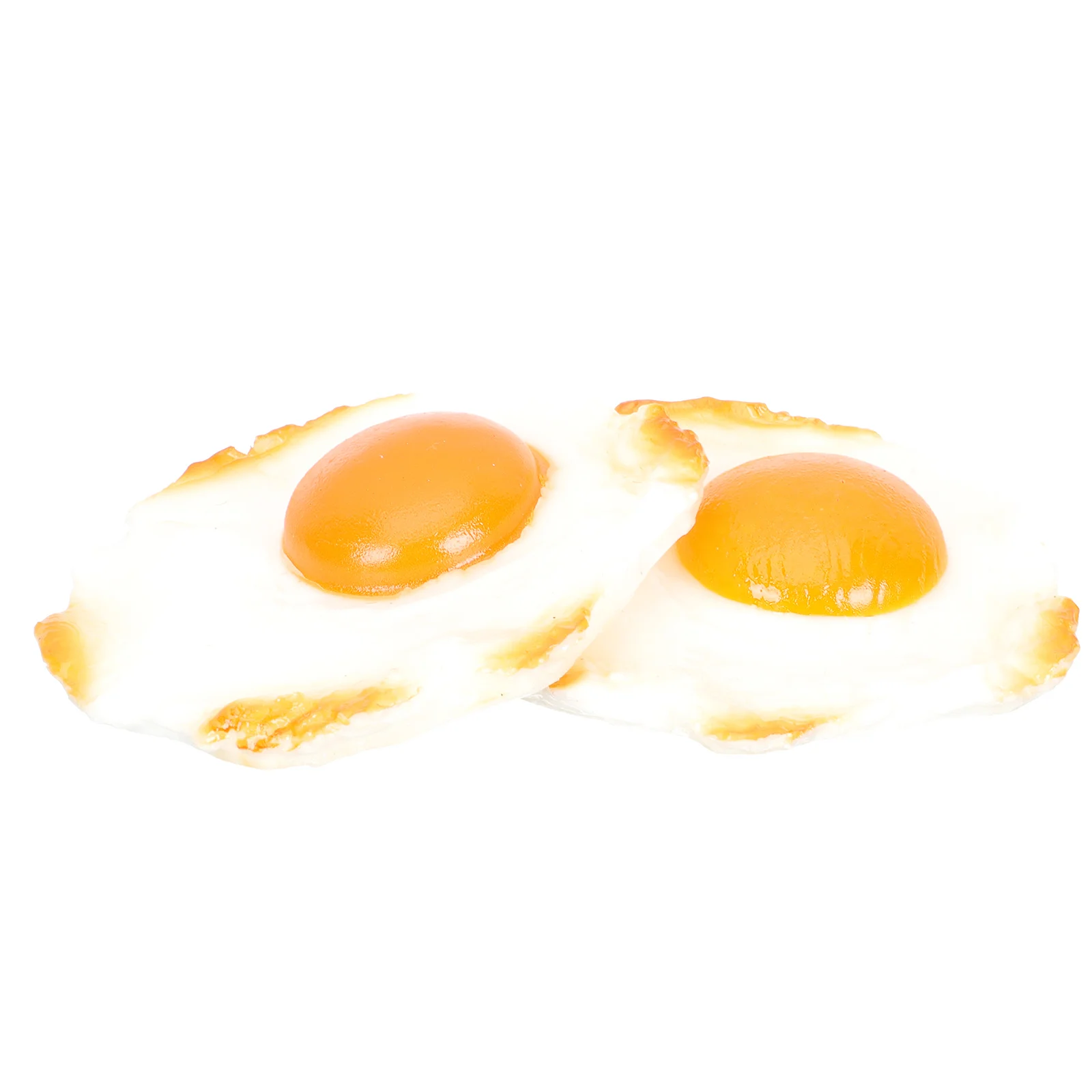 

2 Pcs Simulated Omelette Fake Fried Egg Prop Simulation Toys Artificial Decor Eggs Layout Scene Cognitive Food