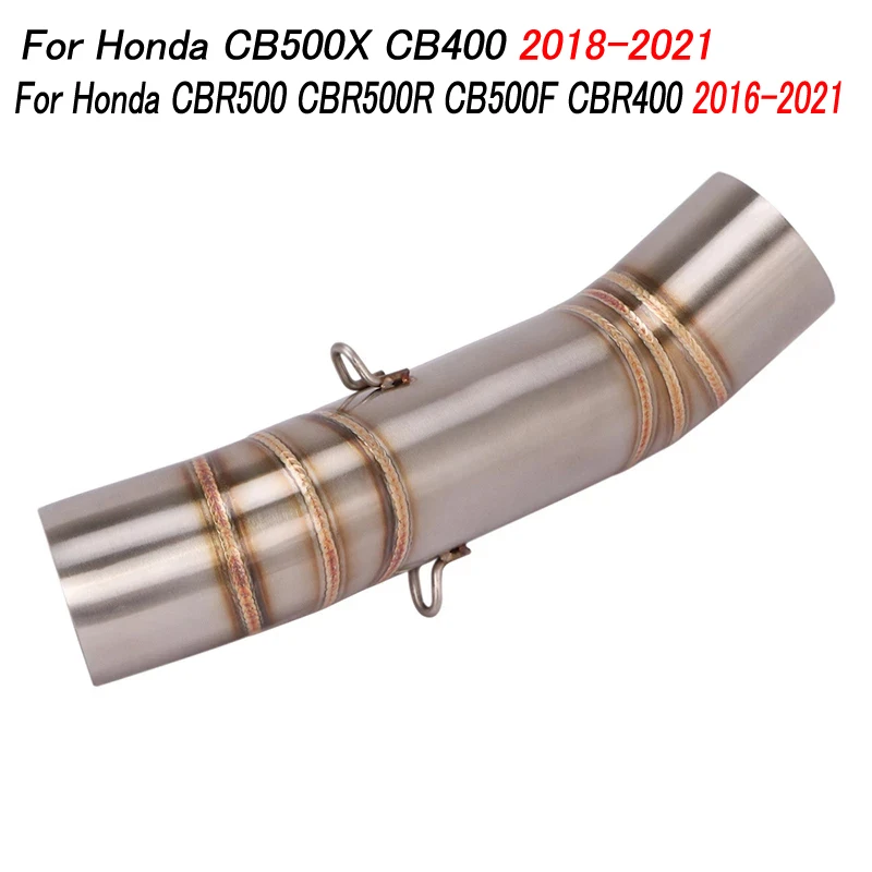 

Средняя Соединительная труба для Honda CBR500 CBR500R CB500F CB500X CB400 CBR400 2016 2017 2018 2019 2020 2021 модификация выхлопных газов мотоцикла
