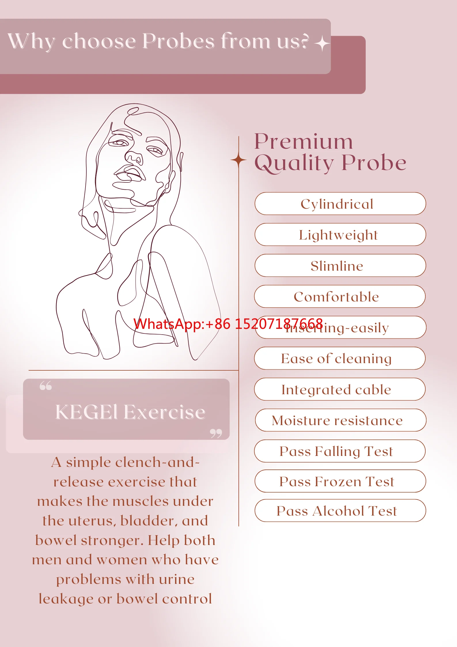 Женский вагинальный зонд EVERYWAY для контроля Пузырькового пузыря оборудование