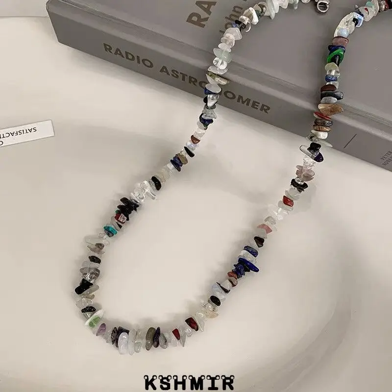 

Macadam color beaded necklace female summer senior design clavicle chain fashion personality choker accessories