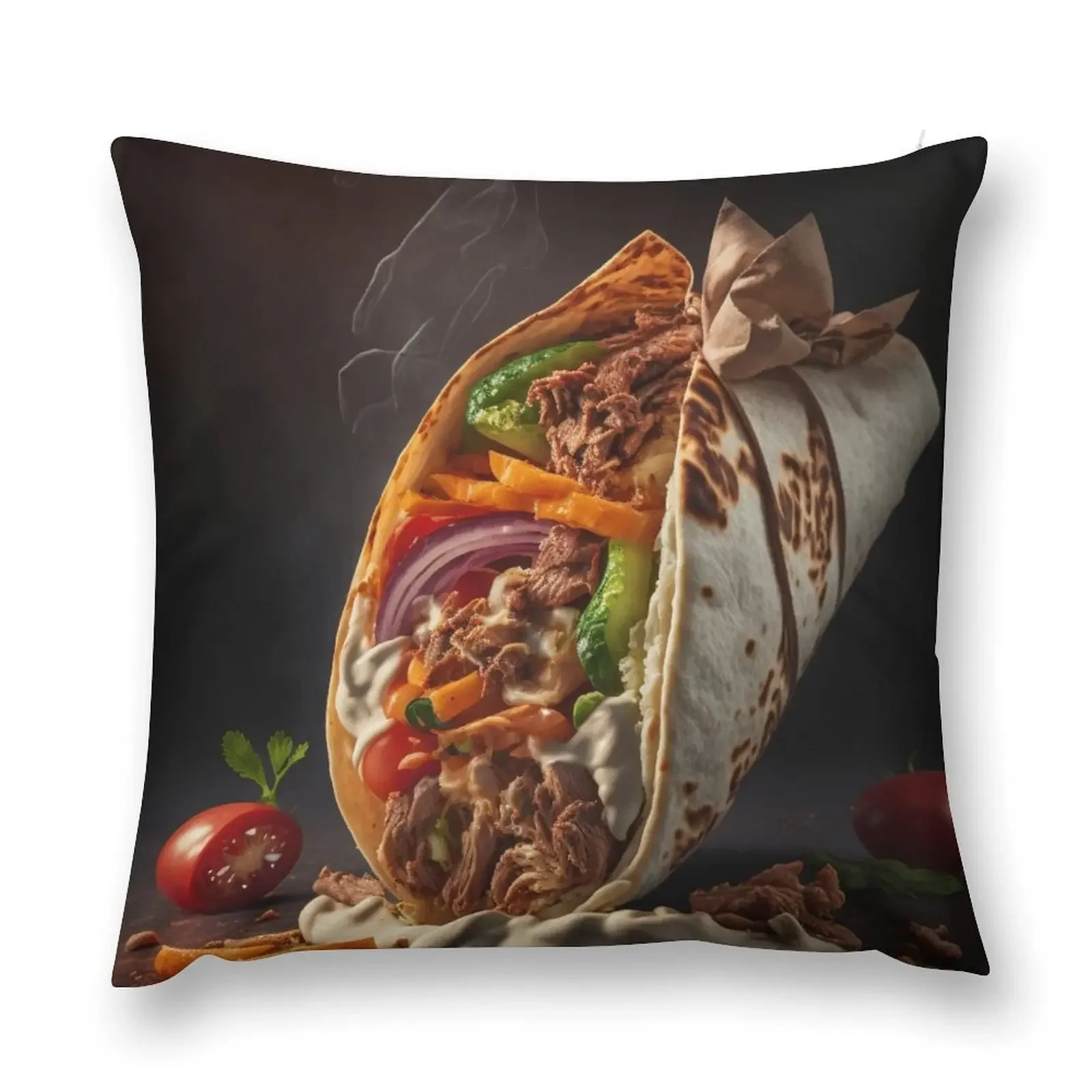 Kebap - Shawarma Yummy Декоративная подушка Наволочка Рождественские чехлы для дивана