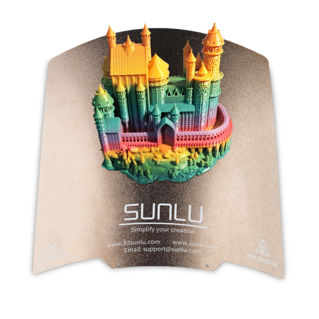 

Аксессуары для 3D-принтера SUNLU PEI Магнитная сборная пластина с распылителем 235*235 мм Гладкая и текстурная обновленная Подогреваемая простыня для Ender 3/3 Pro/T3