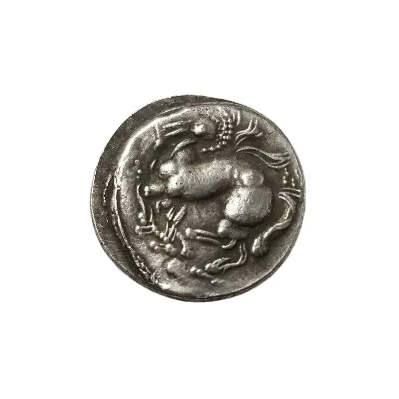 

Ancient Greek Coins Brass with Silver Plated Antique Replica Decorative Crafts Type 3416