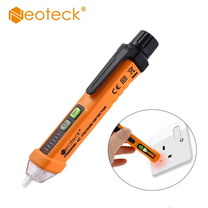 

Neoteck Non-contact AC Voltage Detector Tester Meter 12V-1000V Pen style Voltage Detector With Beeper Voltage Test Pen