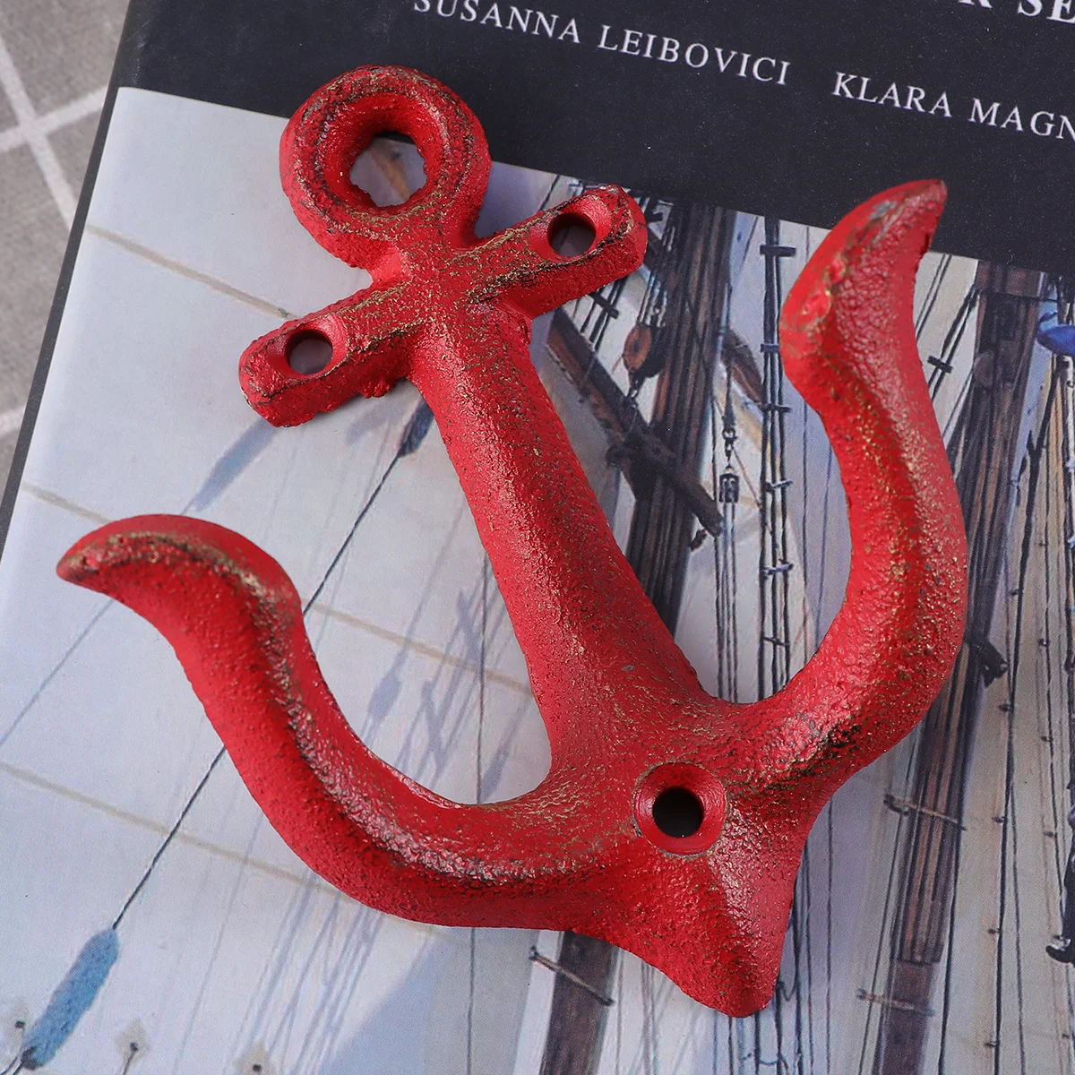 

Wall Anchor Nautical Decor Hooks Beach Coastal Sculpture Hanging Iron Rustic Hook Ornament Cast Boat Anchors Hanger Retro