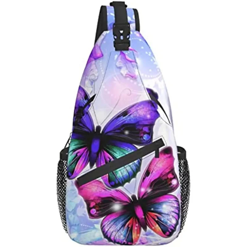 

Butterfly Chest Sling Bag Crossbody Shoulder Backpack Adjustable Lightweight Travel Hiking Casual Daypack for Men Women