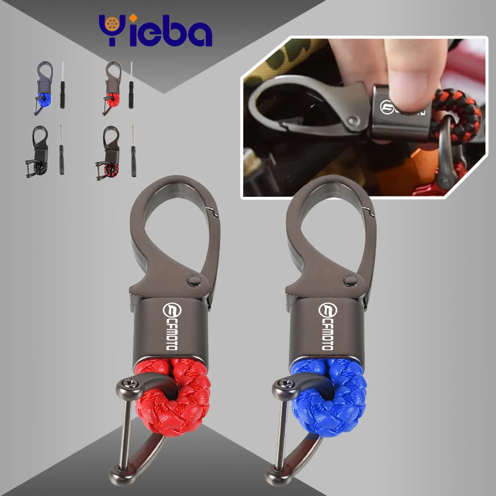 

Motorbike Keyring Metal Braided Rope key Ring Keychain For CFMOTO 650MT 650 MT 150NK 250NK 250SR 300NK 650NK 400NK 400GT 650TR-G