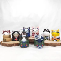 animation naruto cat figure kakashi uzumaki naruto sasuke gaara dolls pvc model toys ornament gift