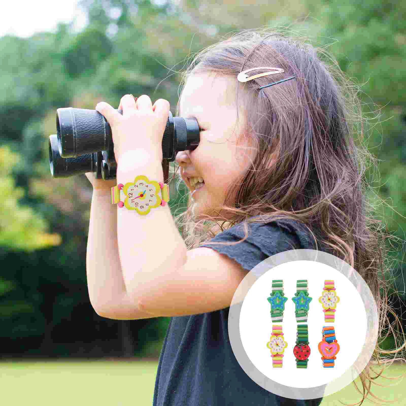 

6PCS Cartoon Watch Stretchable Watch Watch Creative Christmas Gift for Kids Child Children