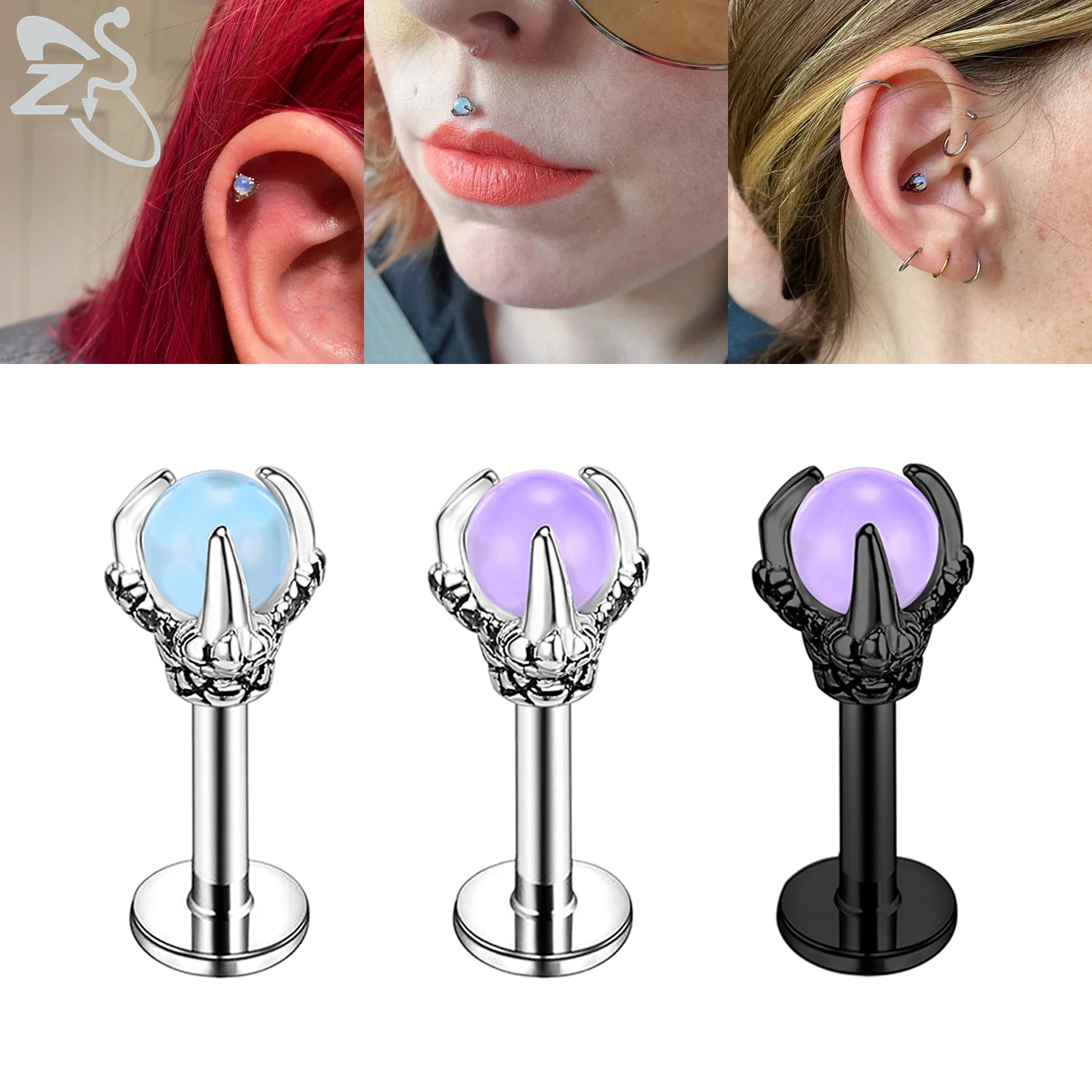 Кольцо для губ из нержавеющей стали 16 г 6 мм 1 шт.