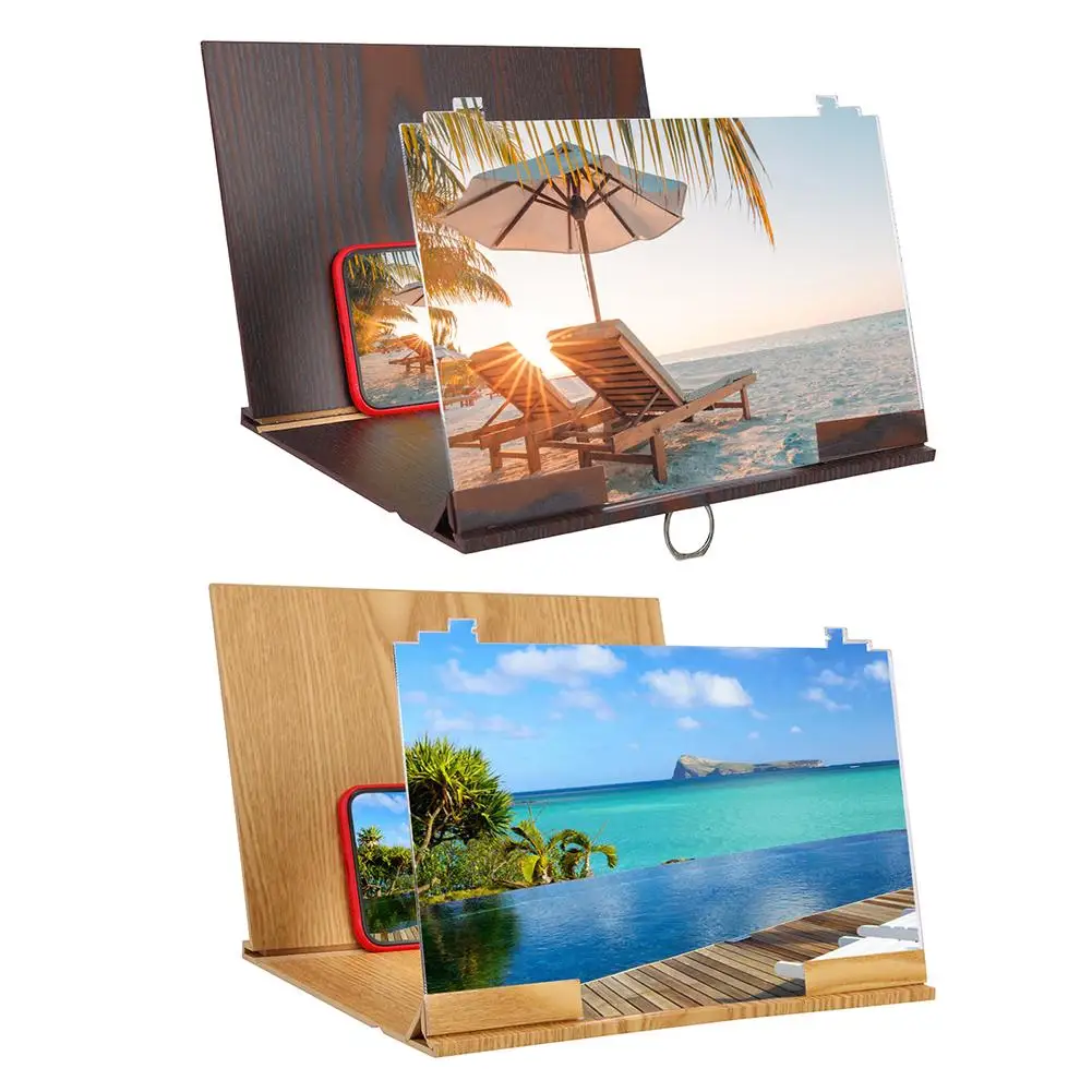 

12 inch Wood Folding Bracket Excellent Plexiglass and Fiberboard 3D HD Video Amplifier Mobile Phone Screen Magnifier