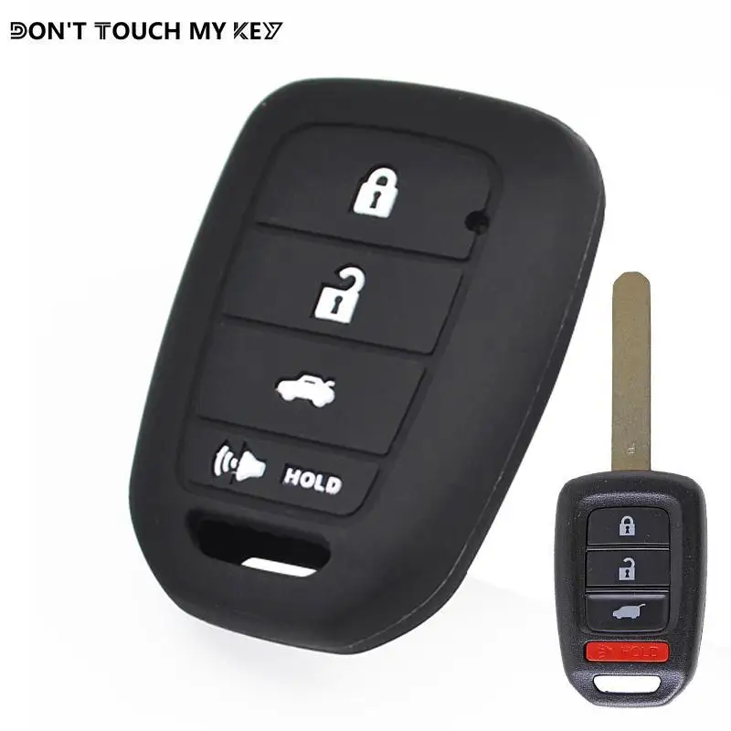 

Силиконовый чехол для ключей для Honda Accord Crosstour Civic Crv Lx HR-V Jazz 2013-2016 2017 2018, защитный чехол для брелока