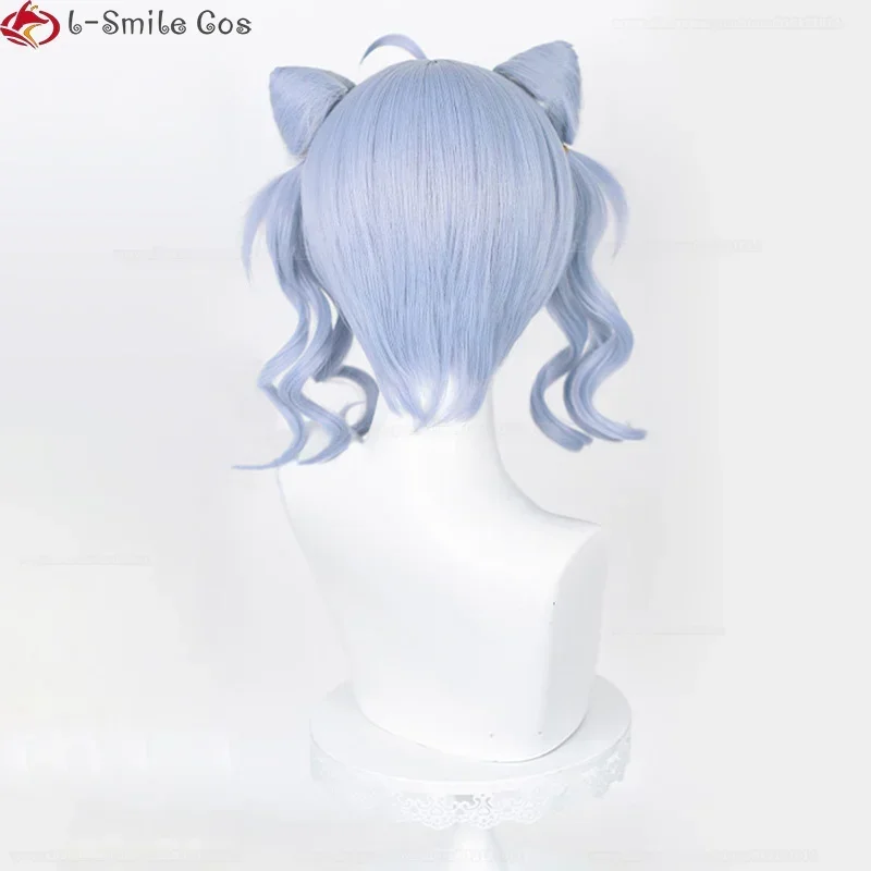Vtuber EN7 XSOLEIL Zaion LanZa Косплей Парик 35 см Короткие Светло-Синие Фиолетовые Парики