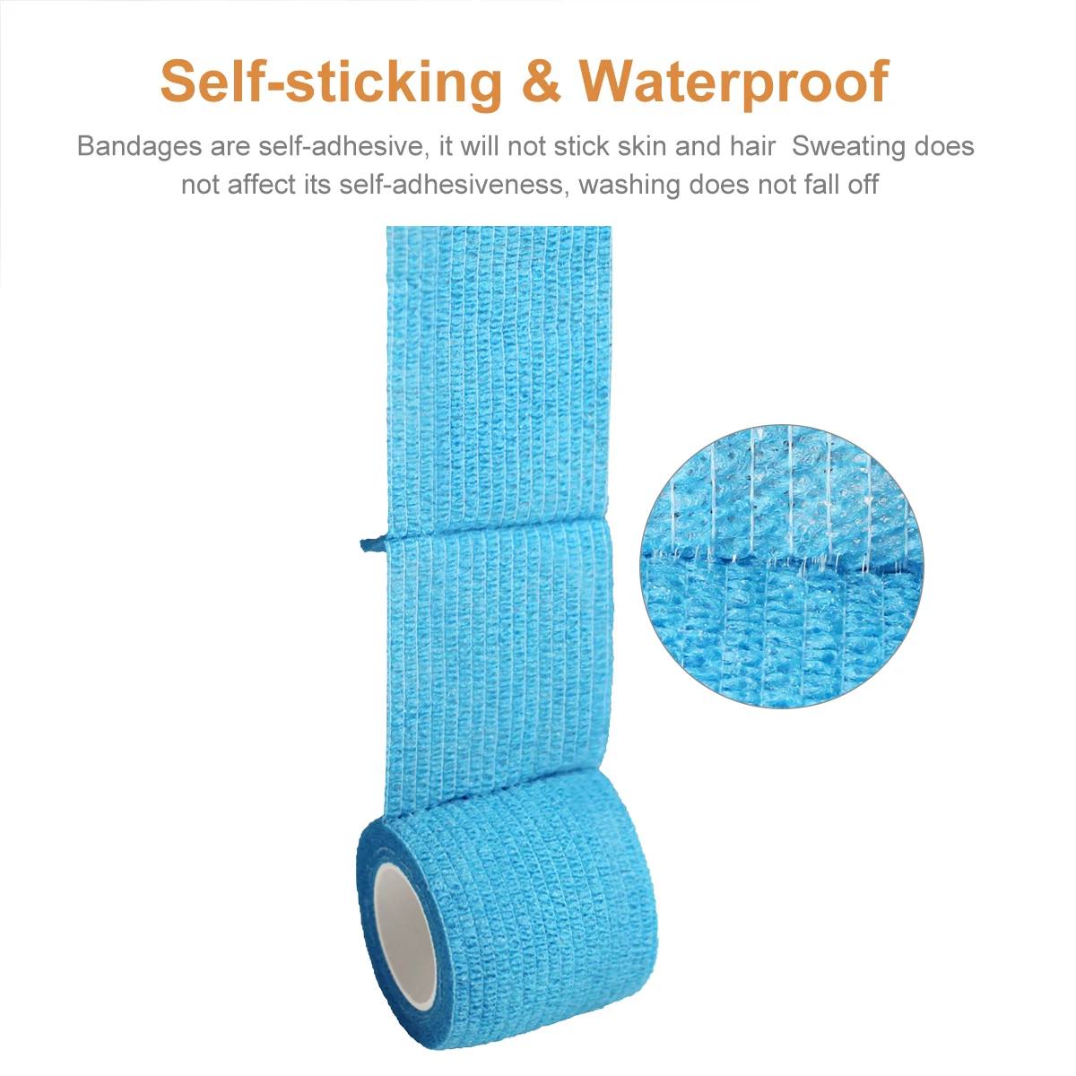 Цветная Атлетическая самоклеящаяся эластичная бандажная лента из нетканого