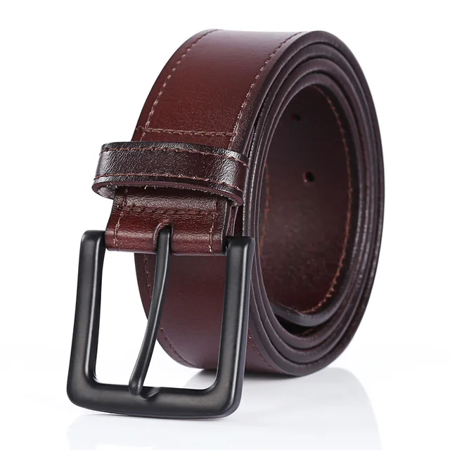 Vintage Genuine Leather Men's Belt for Men Business Fashion High Quality Cow Skin 3.8CM Wide Brand Designer Jeans Strap Man 4