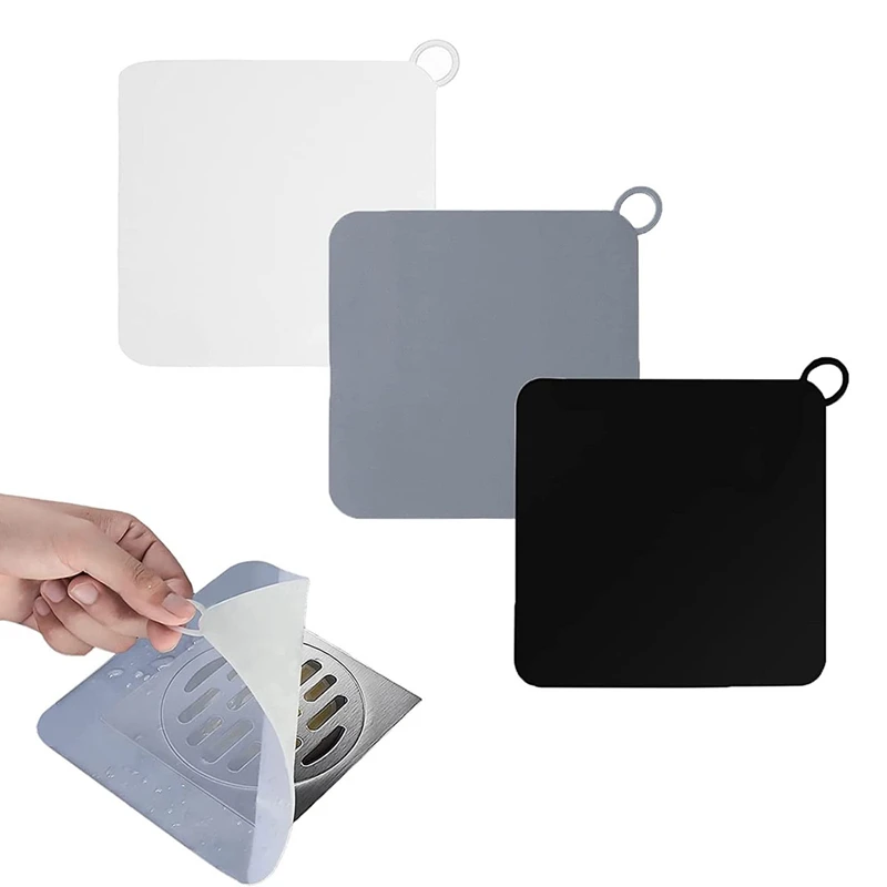 

Tub Stopper Silicone Drain Stopper,Bathroom Drain Anti-Odor Mat,Shower Drain Stopper For Bath, Kitchen Sink Cover 3 Pcs