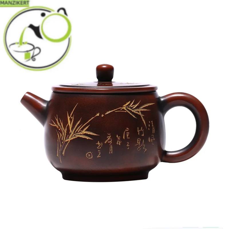 

220 мл Yixing, традиционные чайники из пурпурной глины, заварник в форме шара, чайный горшок, красивый чайник, китайский чайный набор Zisha ручной работы на заказ