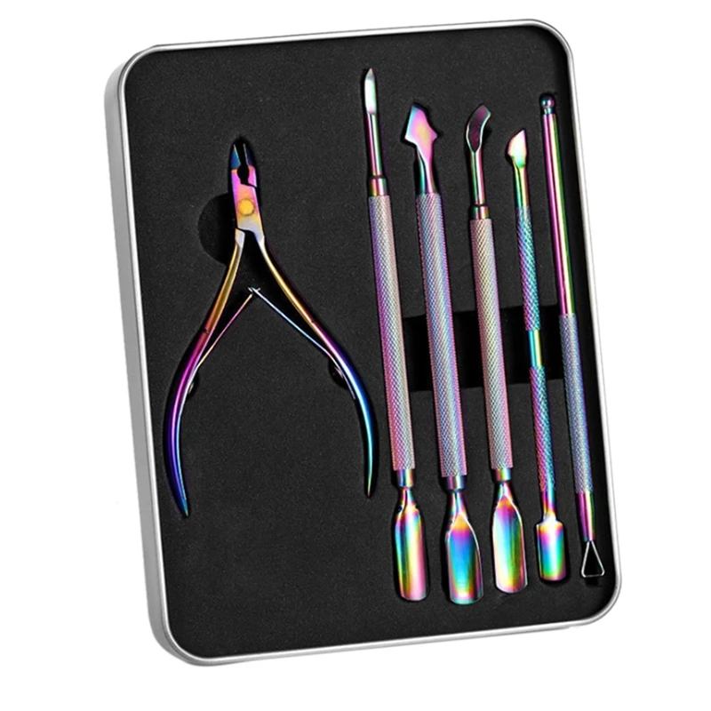 

Exfoliating Tools Scissors Plier Peeling Push Dead Skin Cuticle Pushers Gel Polish Remove Manicure Kit Beauty Care