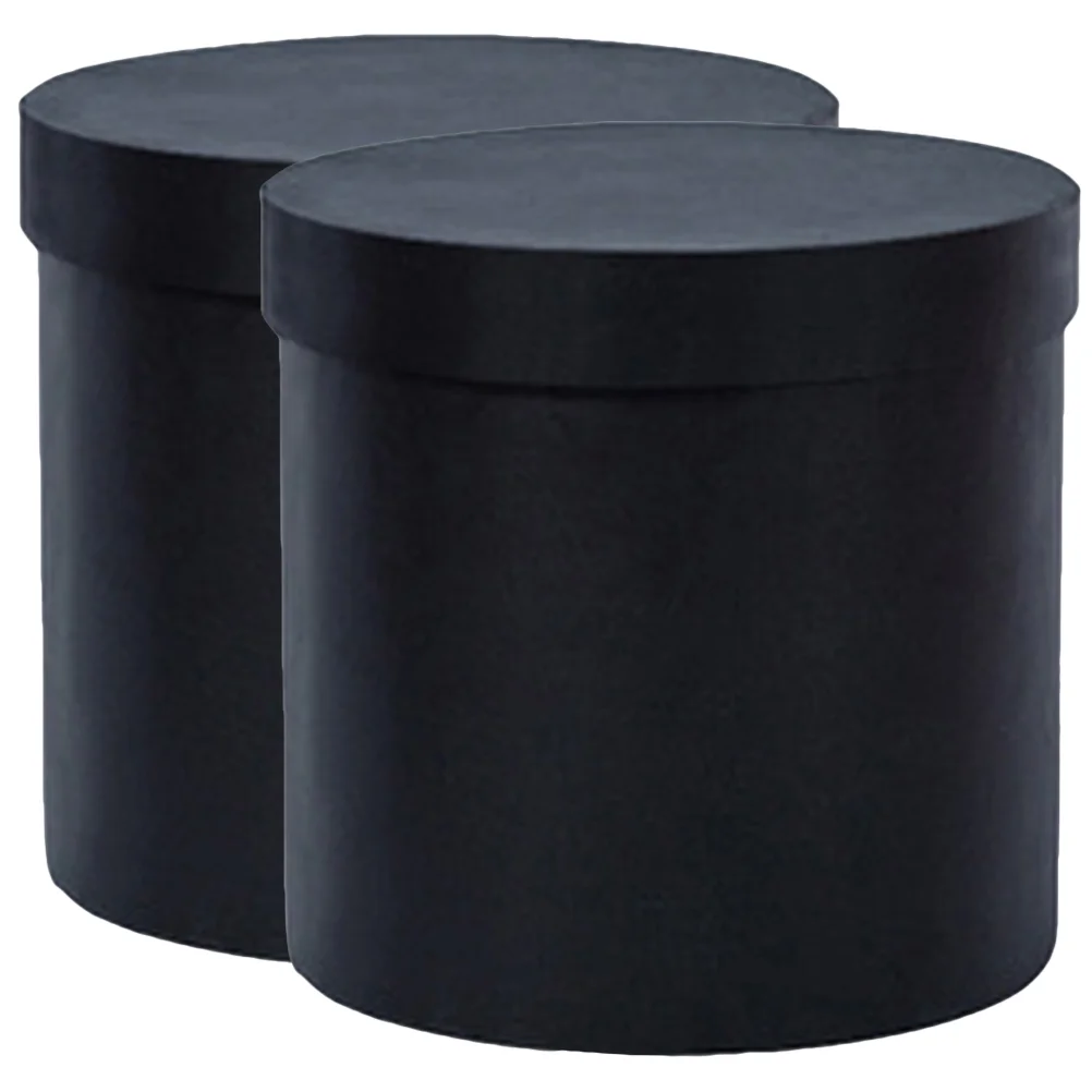 

2pcs Paper Flower Bucket Round Cardboard Buckets Cylinder Favor Gift Boxes