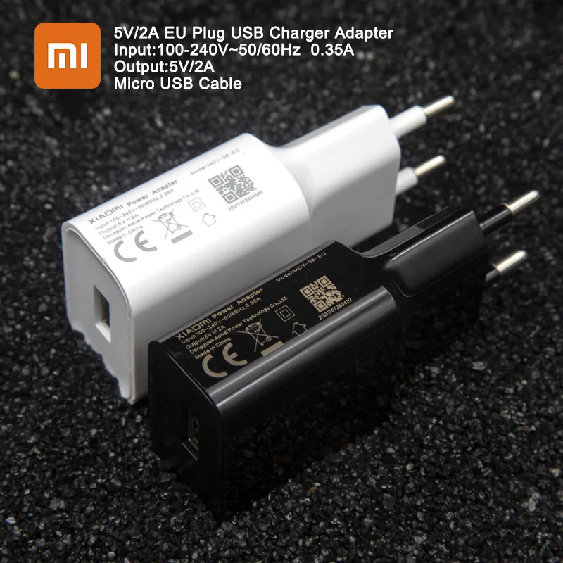 

XIAOMI USB Charger EU Plug 5V2A Adapter micro usb type c cable for xiaomi mi 9 8 CC9 CC9e 9T A3 A2 A1 6 5 note 2 3 4 5 7 7A 6 6A