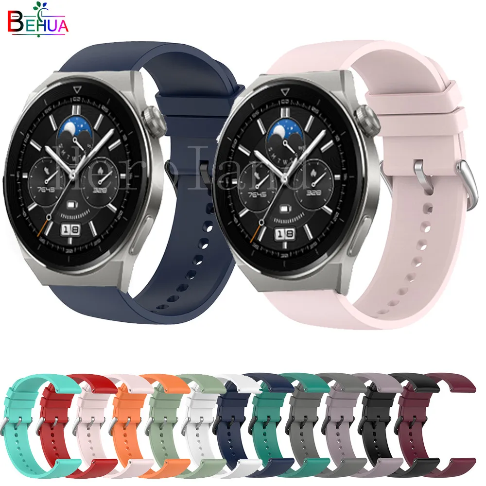 

Браслет 20 мм 22 мм ремешок для часов Huawei Watch GT 3 Pro 46 мм 43 мм ремешок для Huawei GT2 pro 46 мм 42 мм силиконовые браслеты