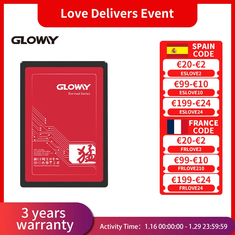 Внутренние жесткие диски Gloway 256 ГБ 512 1 ТБ кэш NVMe M.2 SSD SATAIII 120 240 480 960 - купить по