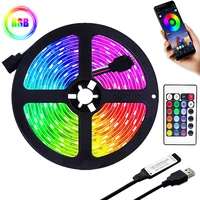 usb led strip lights rgb 2835 ir bluetooth 7 5m diy smart flexible diode suitable for living room bedroom party decor luces