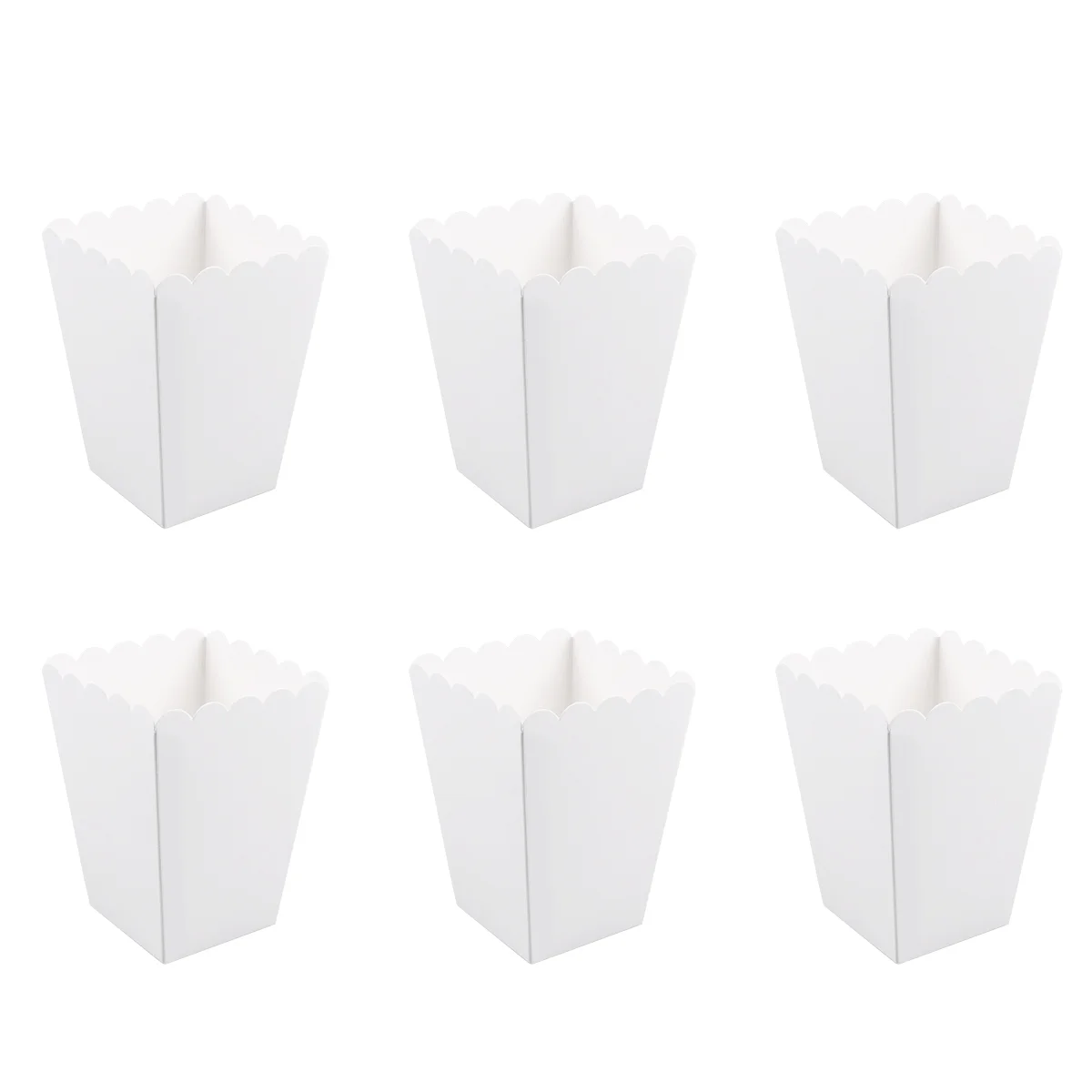 50PCS Snack Cups Paper Packing Box Popcorn Box Paper Food Basket Box for Packing Snack Party Candy Cartons