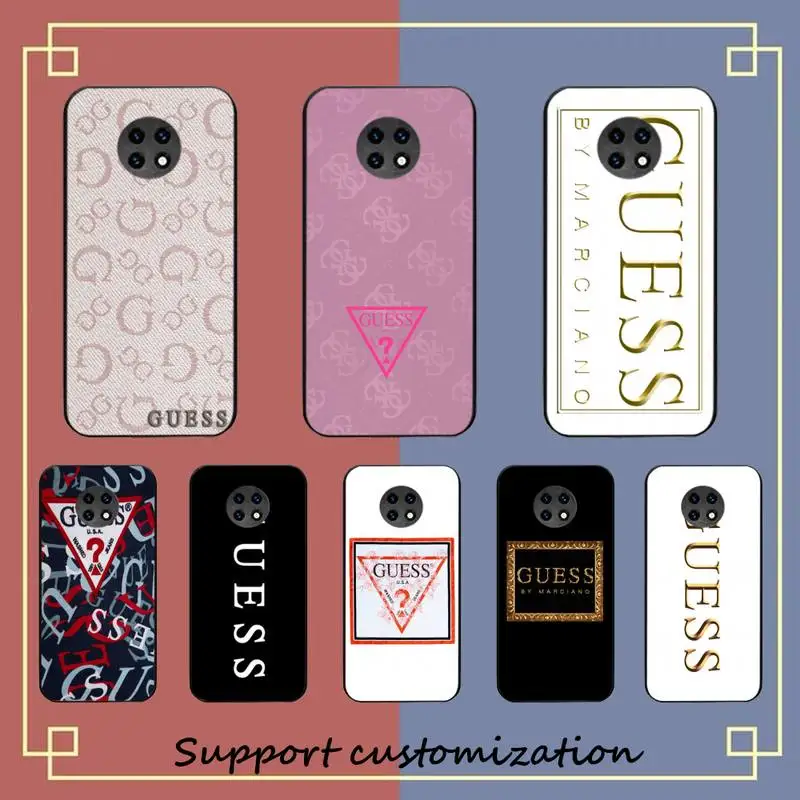 

Stylish Triangle Letter Guess Phone Case For Xiaomi Redmi Note8A 7 5 Note8pro 8T 9Pro note 6pro Capa